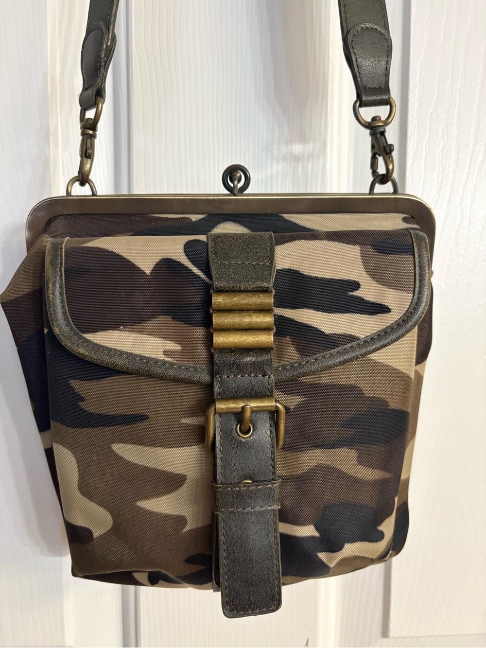 Nine West Camouflage Crossbody Bag - Brown, Tan, Black